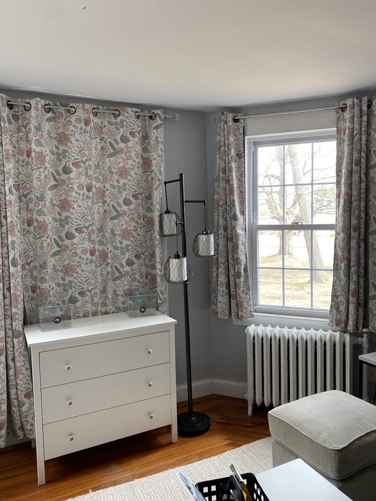 3dgiftroom Pink Floral Blackout Curtains 84” Set