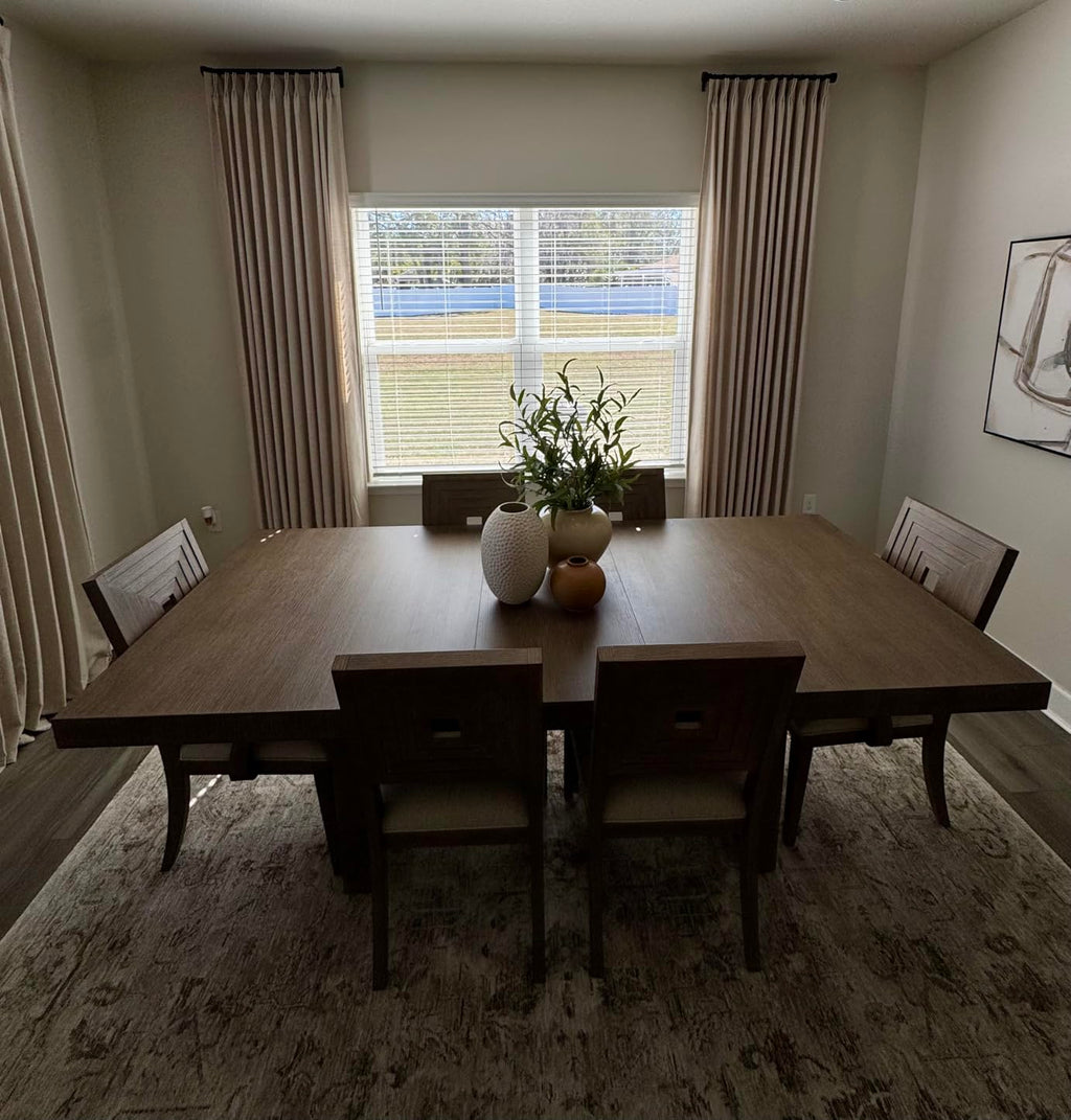 3dgiftroom Neutral Linen Pinch Pleated Curtains 84”