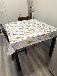 3dgiftroom Waterproof Vinyl Leaf Tablecloth 60x84