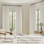 3dgiftroom Neutral Linen Pinch Pleated Curtains 84”