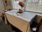 3dgiftroom Waterproof Cotton Linen Tablecloth 55x86