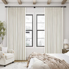 3dgiftroom Neutral Linen Pinch Pleated Curtains 84”
