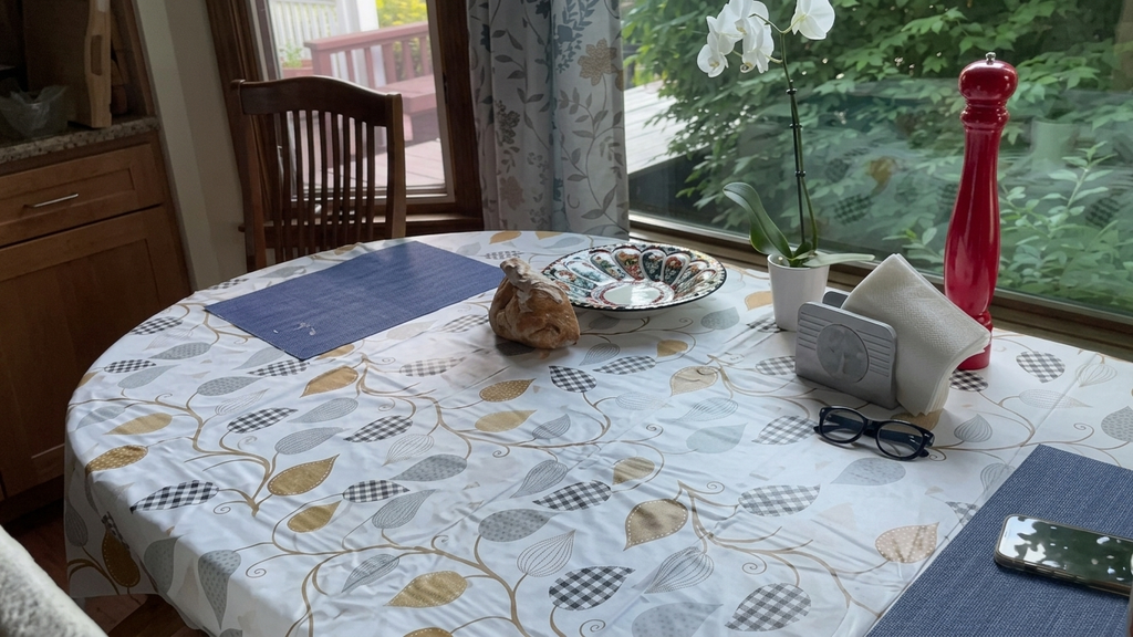 3dgiftroom Waterproof Vinyl Leaf Tablecloth 60x84