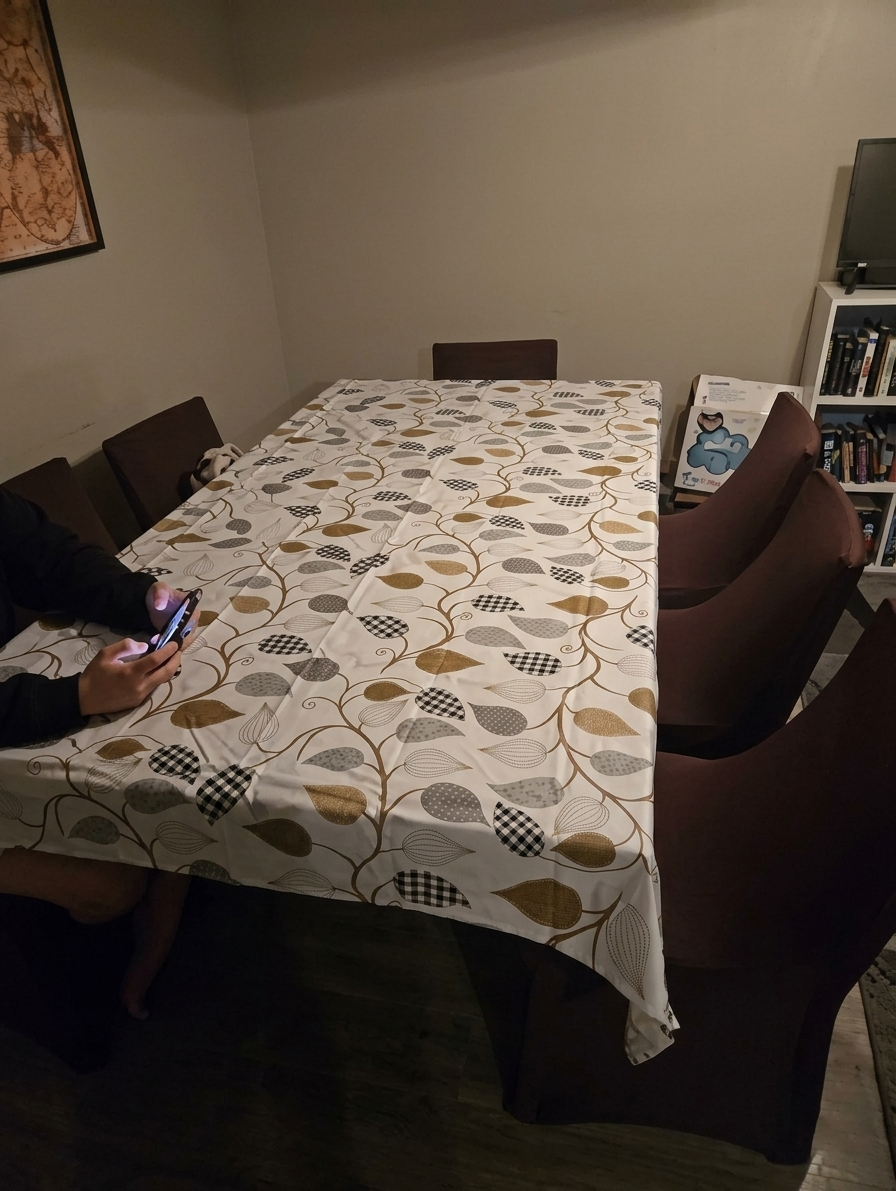 3dgiftroom Waterproof Vinyl Leaf Tablecloth 60x84