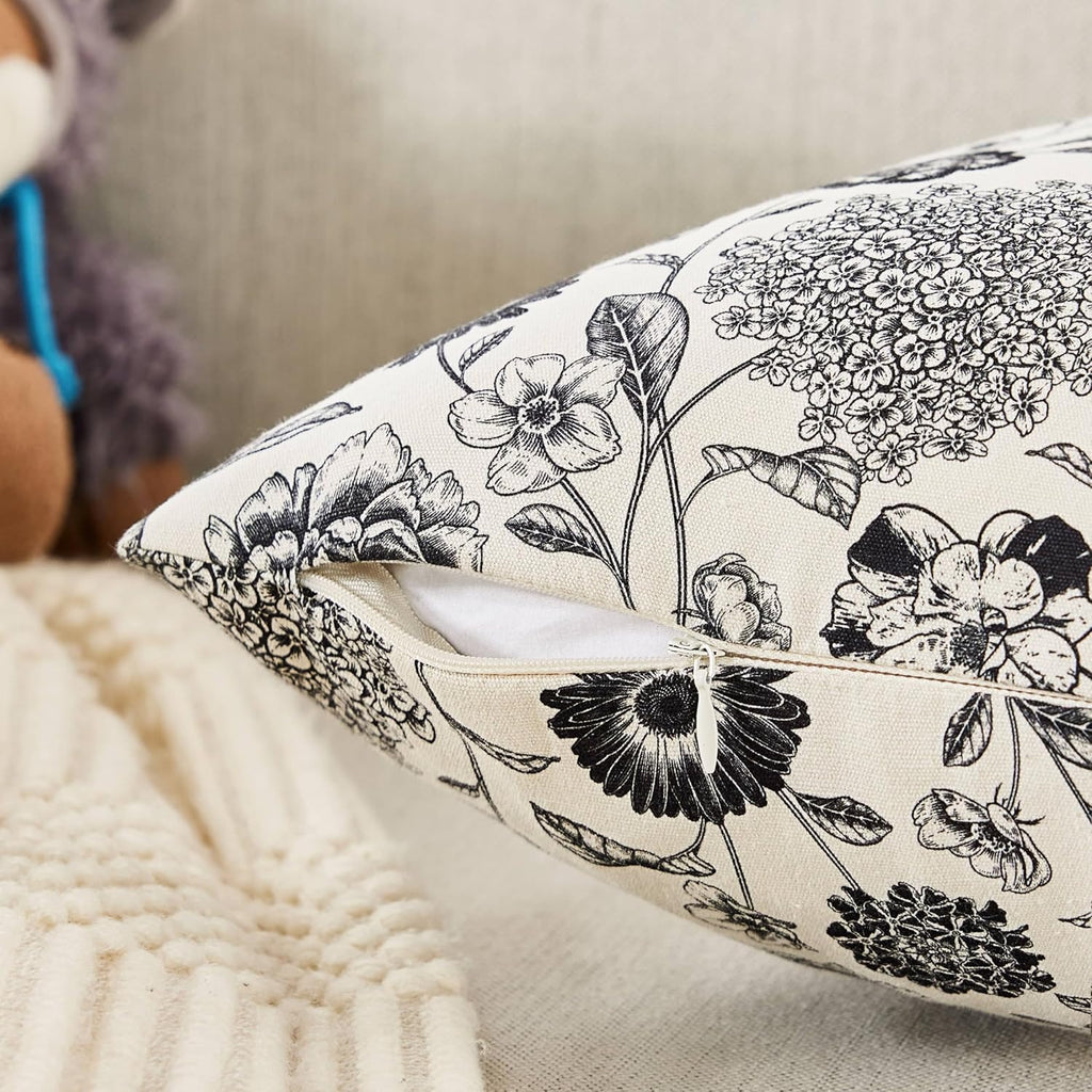 3dgiftroom Cotton Botanical Pillow Covers Set of 2