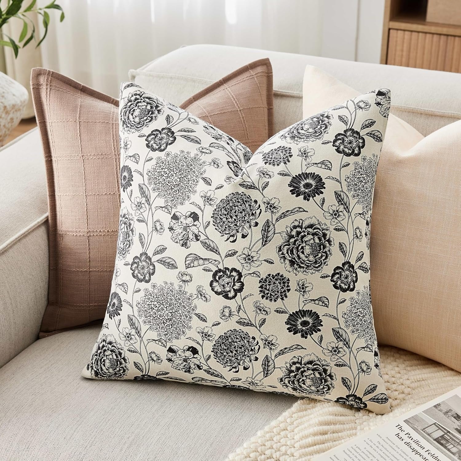 3dgiftroom Cotton Botanical Pillow Covers Set of 2