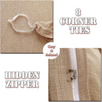 3dgiftroom Cotton Muslin Duvet Cover Set Queen 3PCS