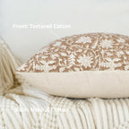 3dgiftroom Neutral Block Print Cotton Pillow Covers Set