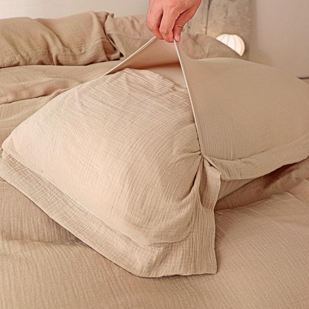 3dgiftroom Cotton Muslin Duvet Cover Set Queen 3PCS