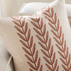 3dgiftroom Cotton Terracotta Leaf Pillow Covers Set