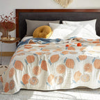 3dgiftroom 4-Layer Cotton Muslin Throw Blanket