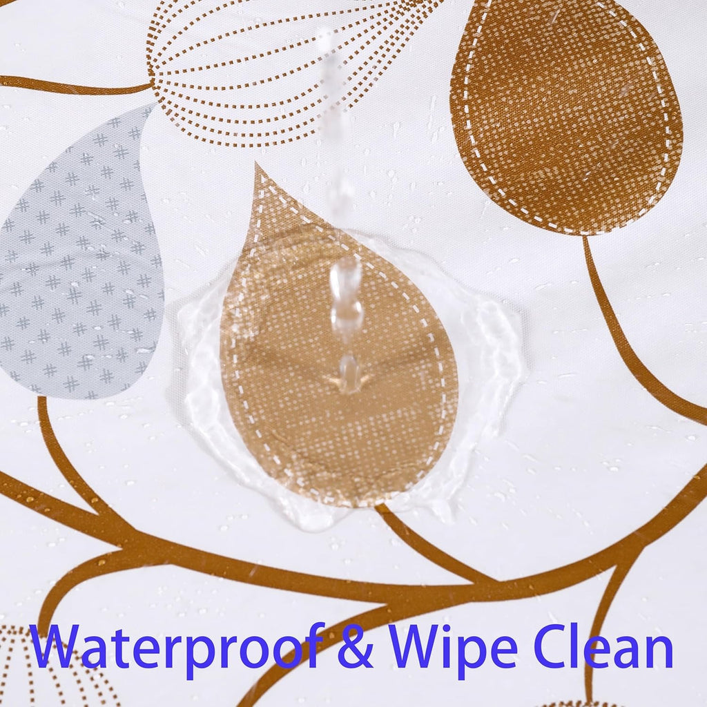 3dgiftroom Waterproof Vinyl Leaf Tablecloth 60x84