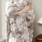3dgiftroom Faux Rabbit Fur Bubble Throw Blanket 50x60
