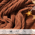 3dgiftroom Boho Chenille Knit Throw Blanket 50x60