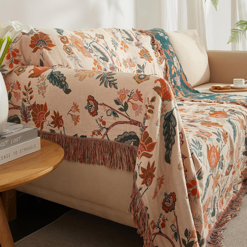 3dgiftroom Boho Cotton Muslin Throw Blanket 60x80