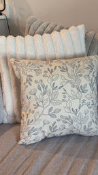 3dgiftroom Coastal Blue Floral Cotton Pillow Covers Set