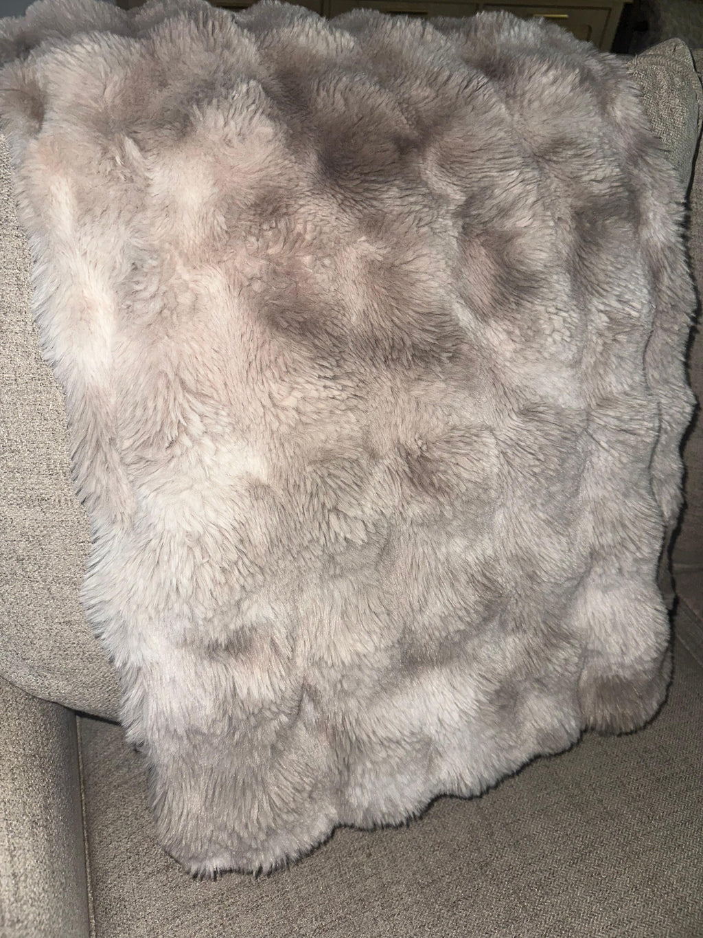 3dgiftroom Faux Rabbit Fur Bubble Throw Blanket 50x60