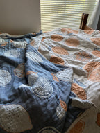 3dgiftroom 4-Layer Cotton Muslin Throw Blanket