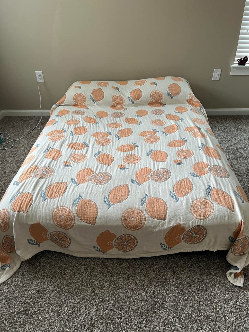 3dgiftroom 4-Layer Cotton Muslin Throw Blanket