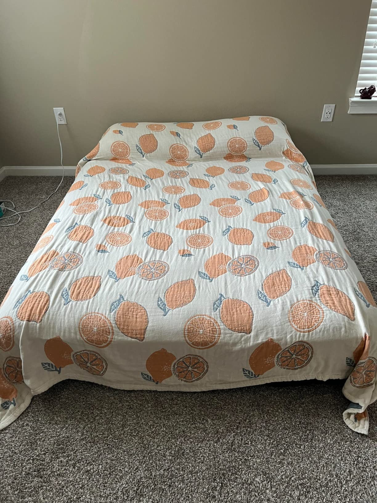 3dgiftroom 4-Layer Cotton Muslin Throw Blanket