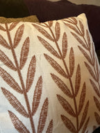 3dgiftroom Cotton Terracotta Leaf Pillow Covers Set